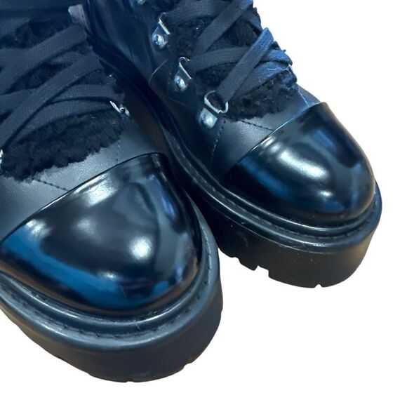 Revolve Steve Madden Reyen Leather Platform Boot Right foot 7 left foot 7.5 NWOT - Picture 13 of 13